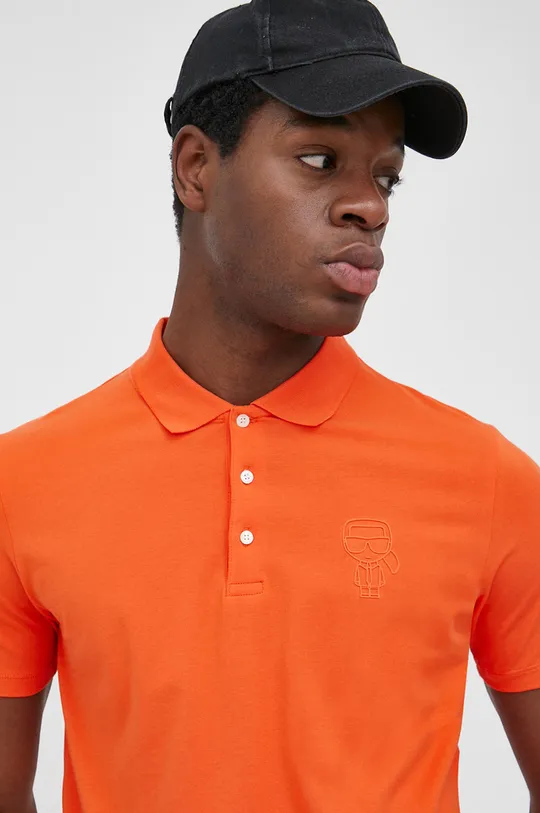 oranžová Polo tričko Karl Lagerfeld