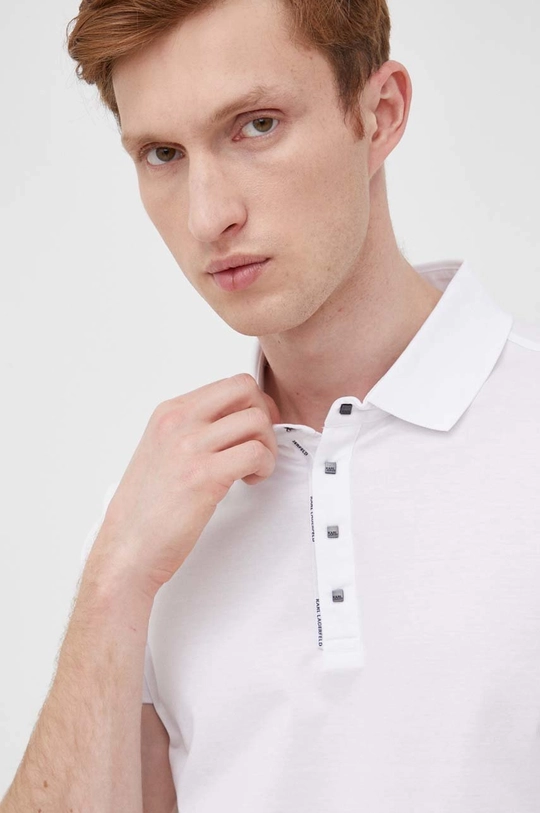 biały Karl Lagerfeld polo bawełniane 521200.745001