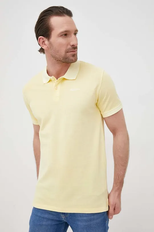 κίτρινο Βαμβακερό μπλουζάκι πόλο Pepe Jeans Vincent Gd N Ανδρικά