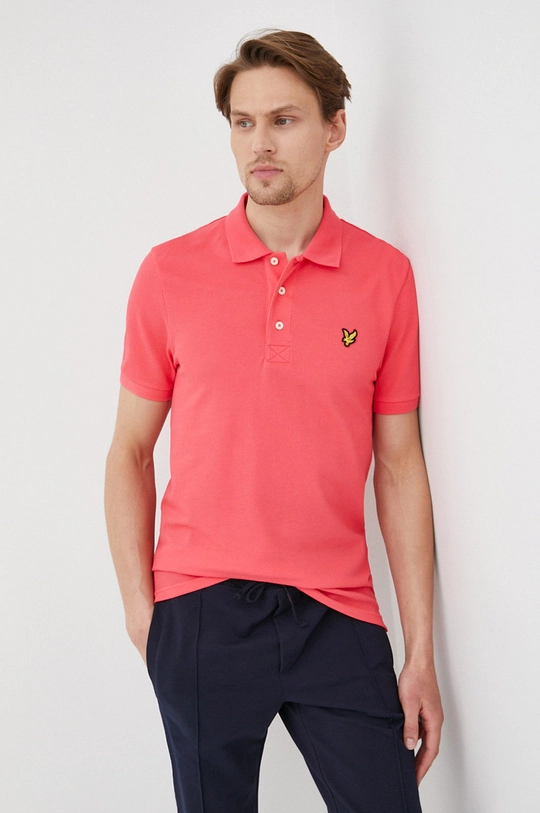 różowy Lyle & Scott polo Męski