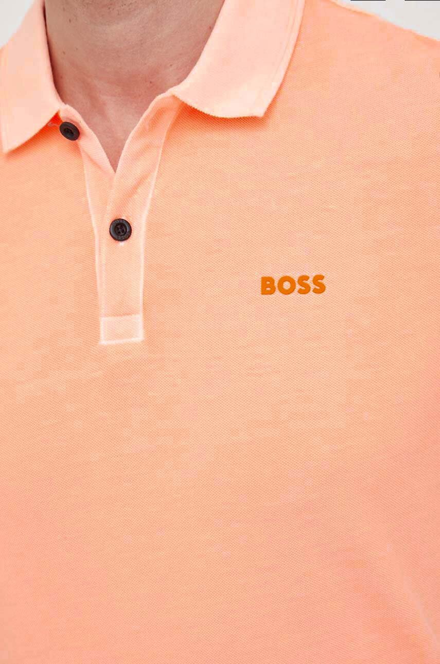 BOSS polo bawełniane BOSS ORANGE Męski