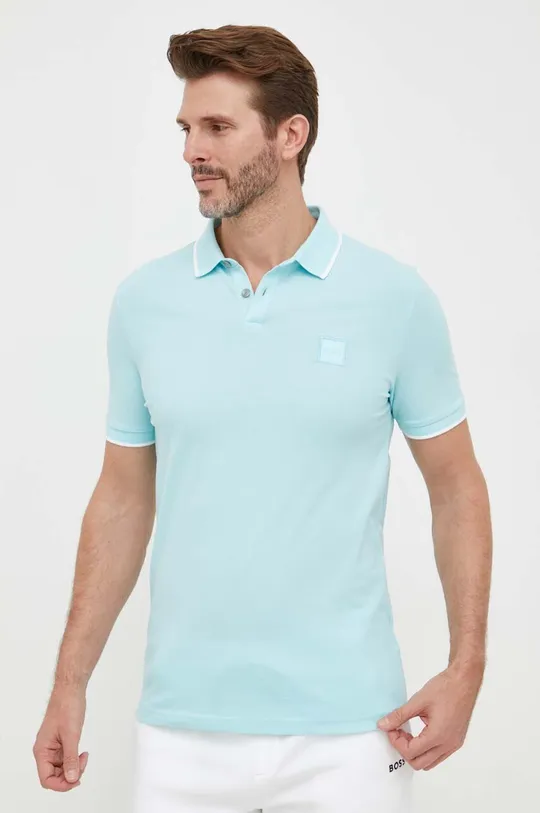 modra Polo BOSS BOSS CASUAL Moški