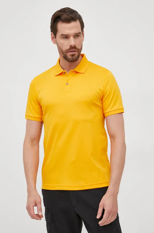 oranžová Bavlnené polo tričko Calvin Klein