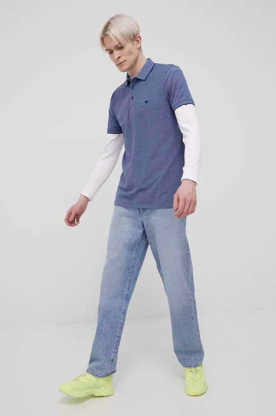 Wrangler polo niebieski