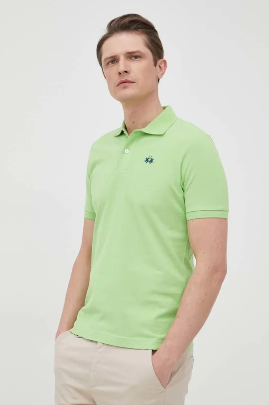 zelená Bavlnené polo tričko La Martina