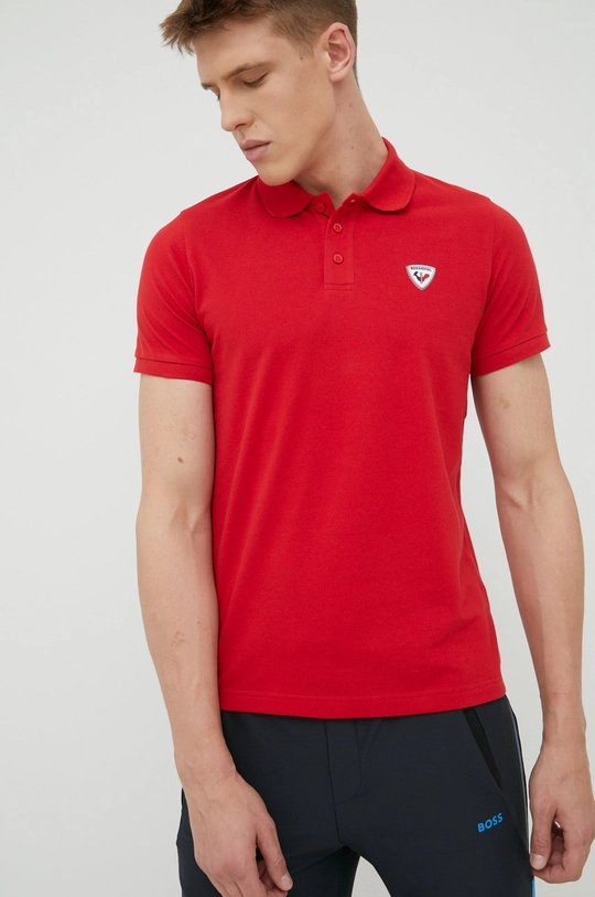 rosso Rossignol polo in cotone