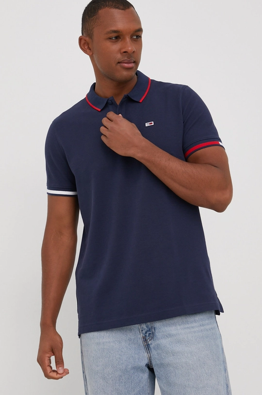 granatowy Tommy Jeans polo bawełniane DM0DM12963C87.PPYY Męski