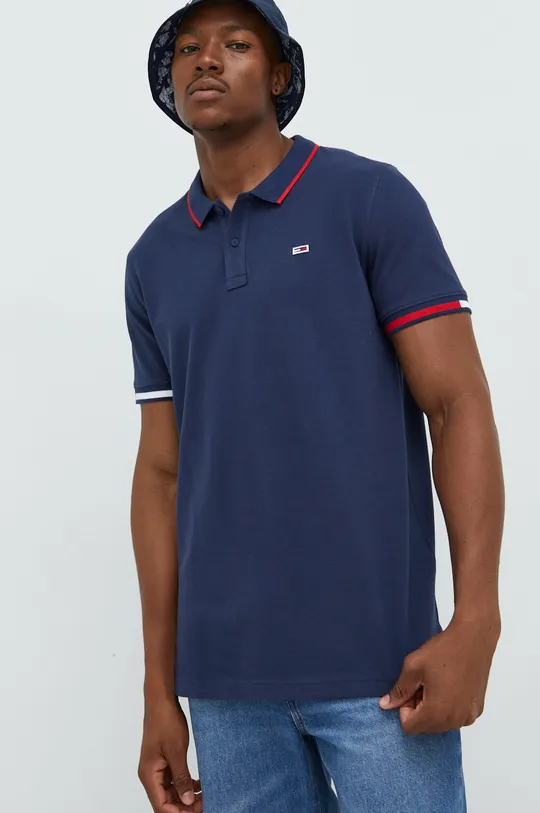 granatowy Tommy Jeans polo bawełniane DM0DM12963.PPYY Męski