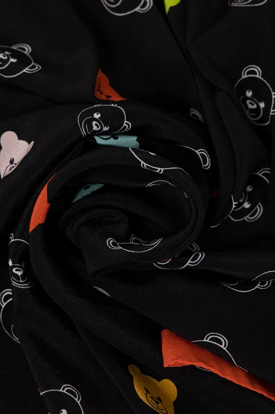 Шелковый платок на шею Moschino чёрный