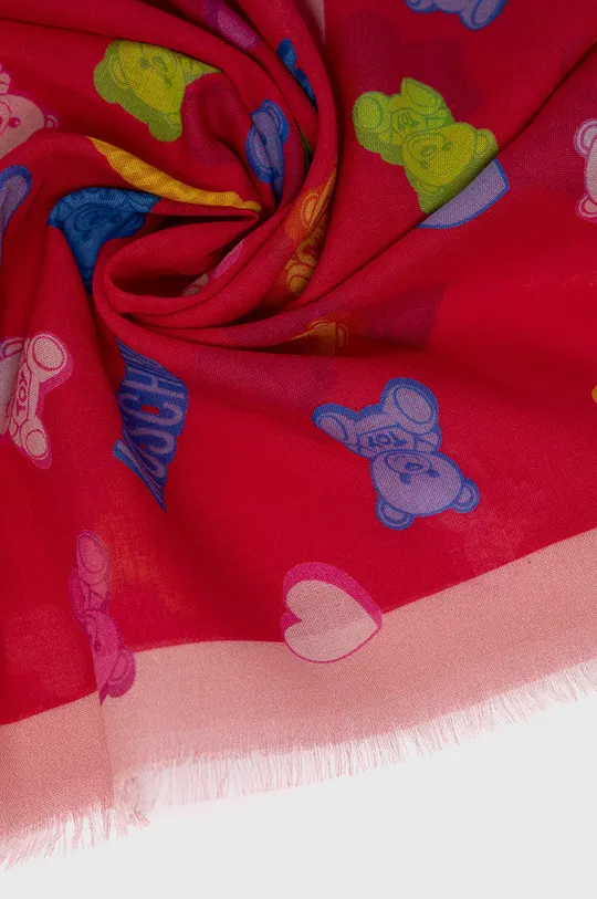 Хлопковый шарф Moschino розовый