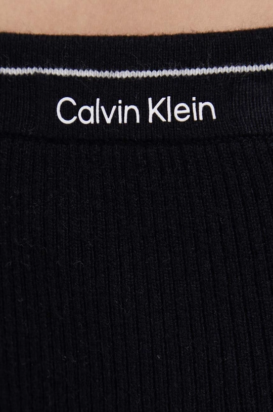 crna Suknja s primjesom vune Calvin Klein