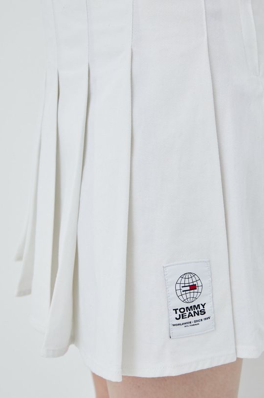 biały Tommy Jeans spódnica z domieszką lnu DW0DW12917.PPYY