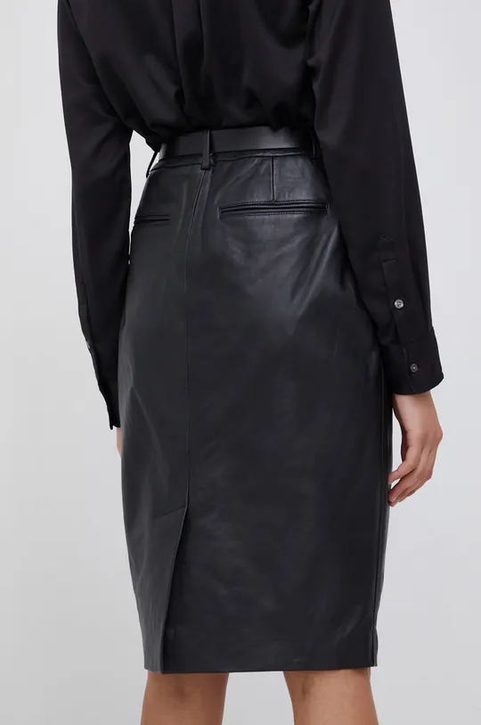 Kožená sukňa Lauren Ralph Lauren  Podšívka: 6% Elastan, 94% Polyester Základná látka: 100% Prírodná koža