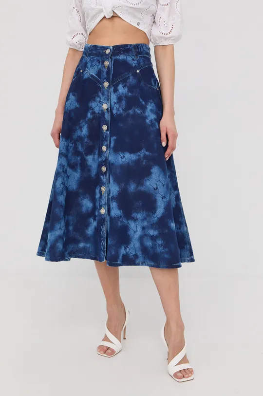 modrá Rifľová sukňa Pinko Dámsky