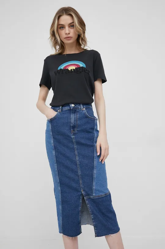 tmavomodrá Rifľová sukňa Pepe Jeans Piper Blues