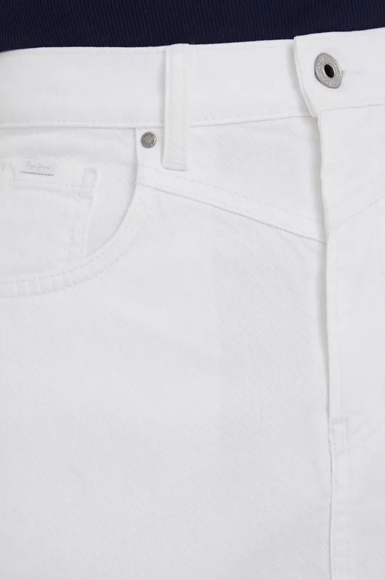 белый Хлопковая джинсовая юбка Pepe Jeans Rachel Skirt
