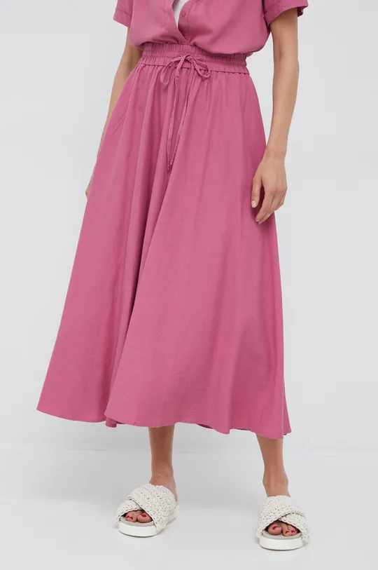ljubičasta Lanena suknja Sisley Ženski