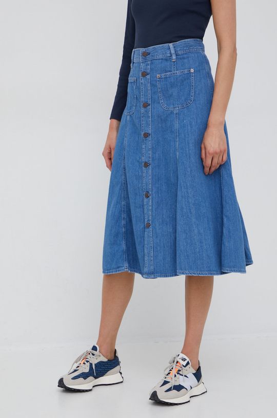 modrá Rifľová sukňa Polo Ralph Lauren Dámsky