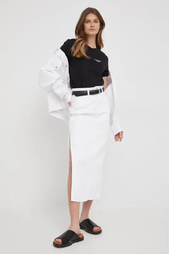 λευκό Τζιν φούστα Calvin Klein Jeans Γυναικεία