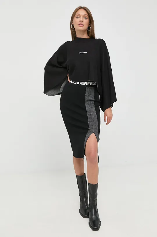 Karl Lagerfeld spódnica 221W1325 czarny
