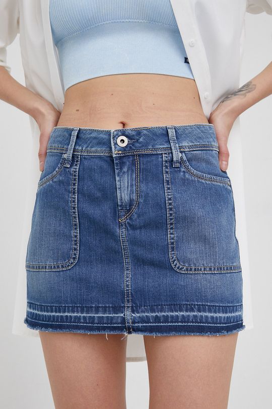 granatowy Pepe Jeans spódnica jeansowa Damski