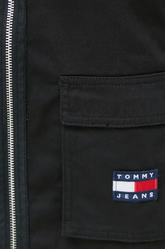 fekete Tommy Jeans pamut szoknya