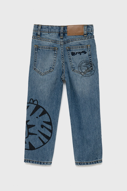 Desigual jeansy dziecięce 22SBDD03 100 % Bawełna, Wskazówki pielęgnacyjne:  prać w pralce w temperaturze 30 stopni, nie suszyć w suszarce bębnowej, nie wybielać, prasować w niskiej temperaturze, Nie czyścić chemicznie