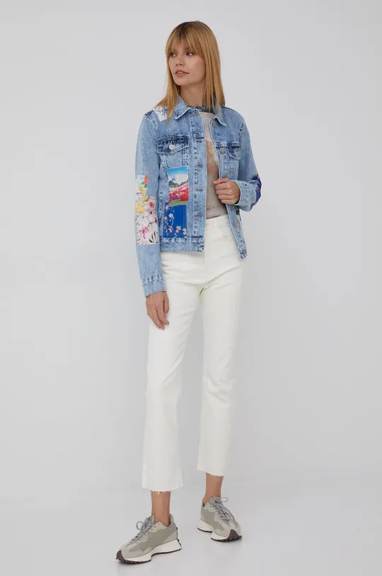 Desigual jeansy 22SWDD01 beżowy