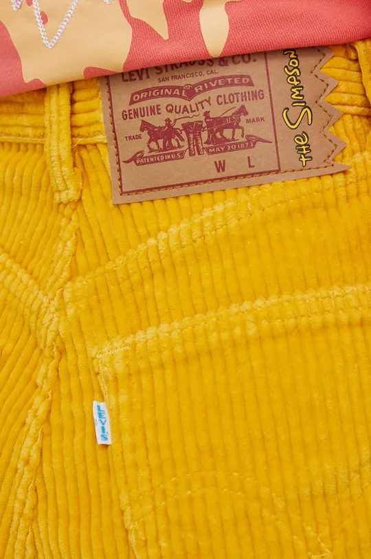 żółty Levi's spodnie sztruksowe x SIMPSON