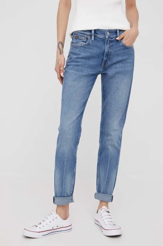 niebieski Polo Ralph Lauren jeansy 211855968001 Damski