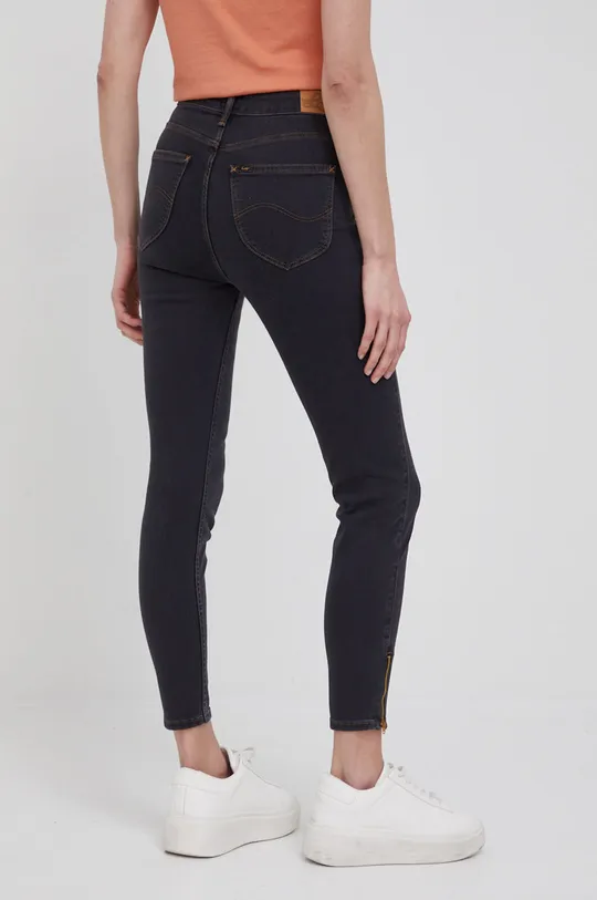 Lee jeansy SCARLETT HIGH ZIP WASHED BLACK 57 % Bawełna, 3 % Elastan, 8 % Elastomultiester, 32 % Modal