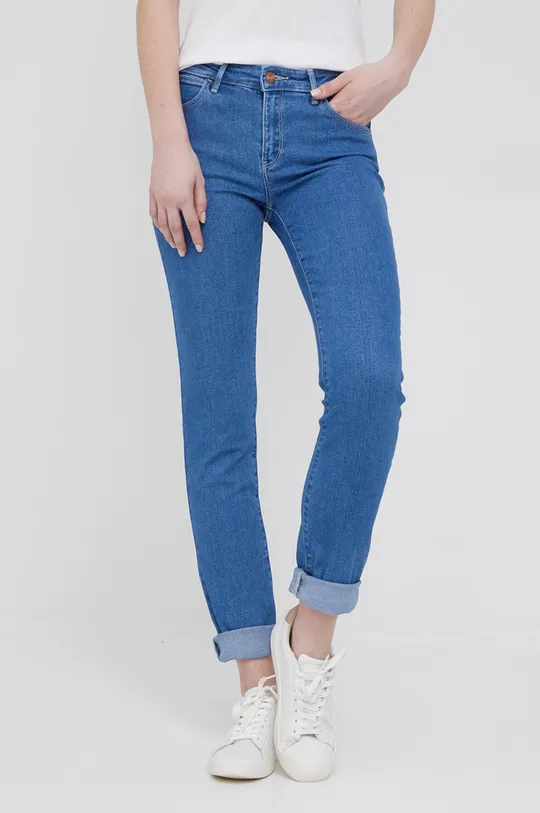 niebieski Wrangler jeansy STRAIGHT SEVENTIES Damski
