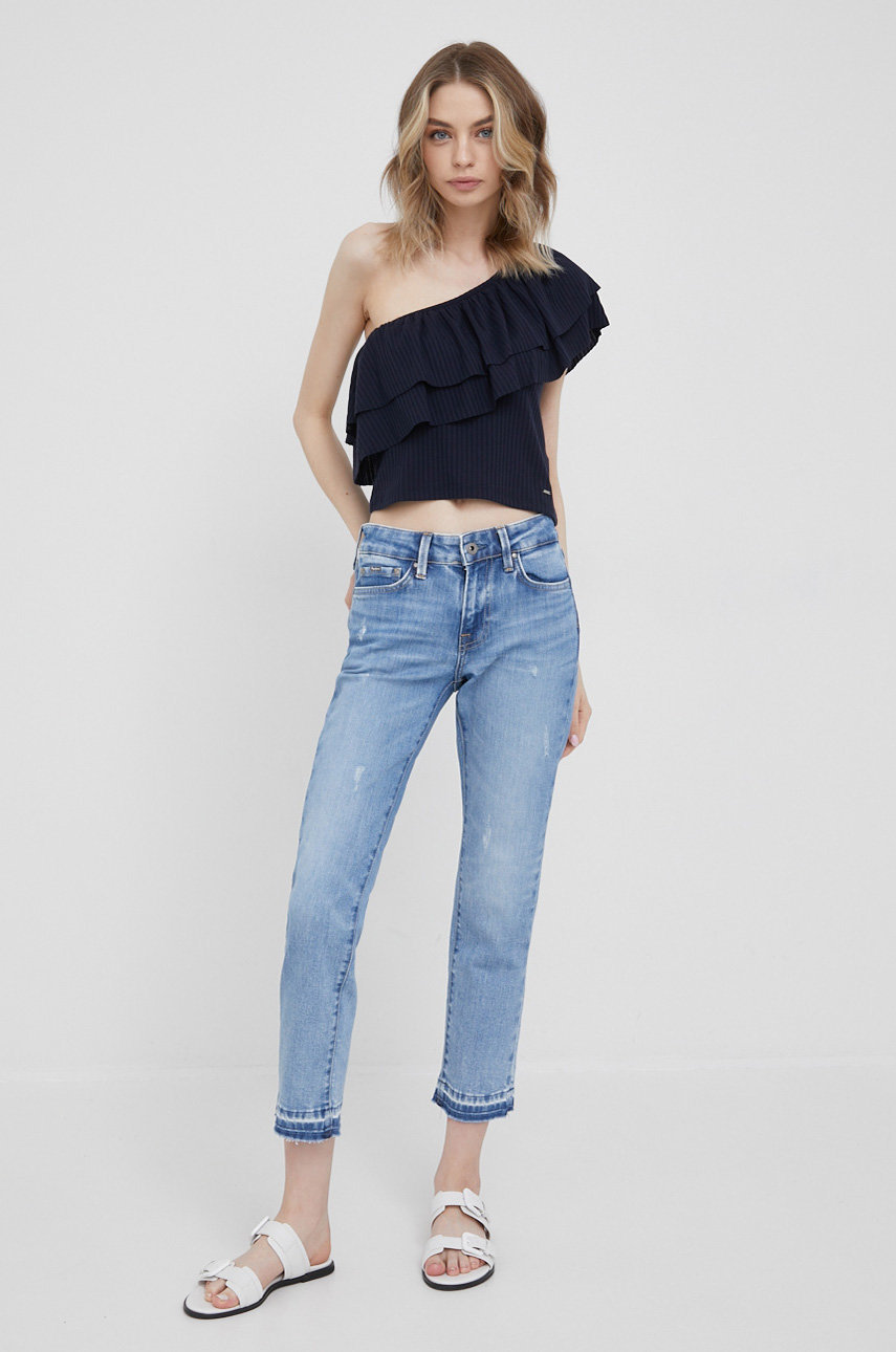 niebieski Pepe Jeans jeansy Damski