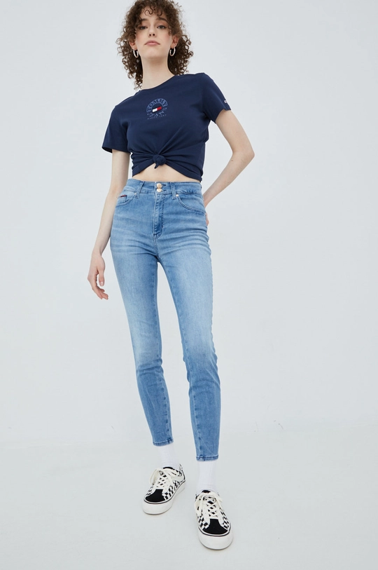 μπλε Τζιν παντελόνι Tommy Jeans Γυναικεία