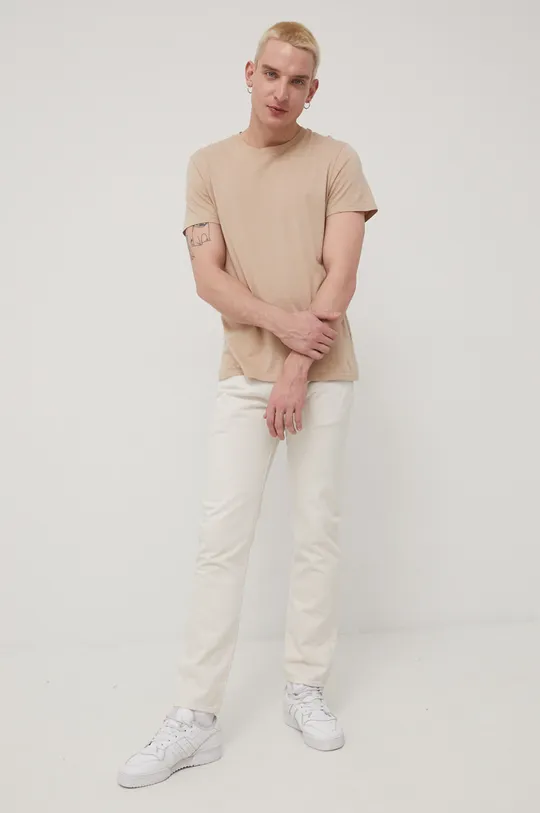 Levi's jeansy 501 ORIGINAL beżowy