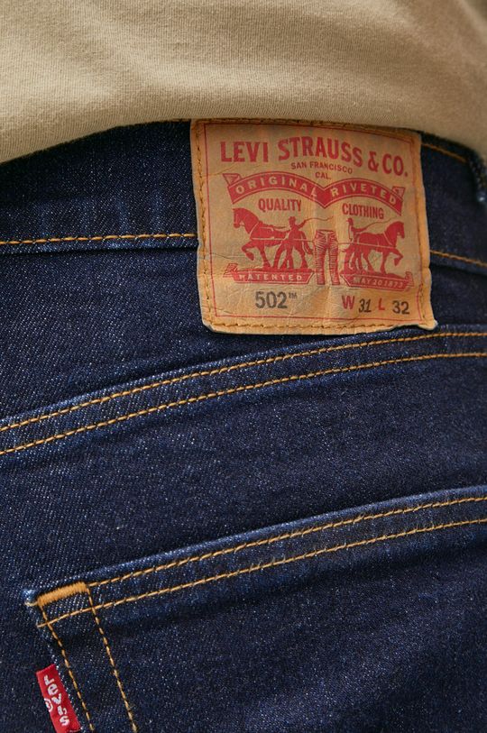 granatowy Levi's jeansy 502