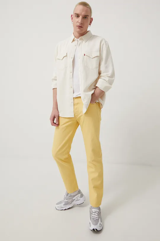 Levi's jeansy 501 ORIGINAL żółty