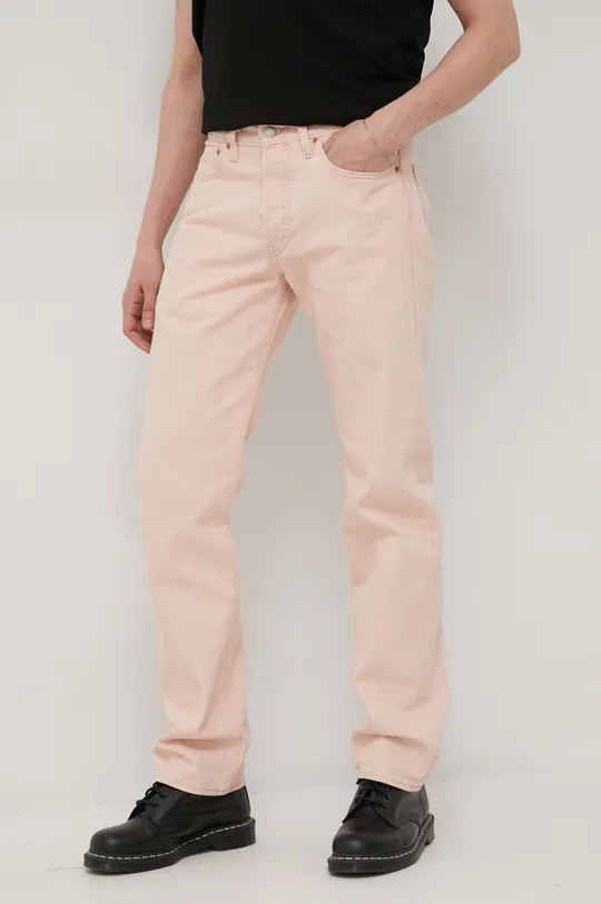 różowy Levi's jeansy 501 ORIGINAL Męski