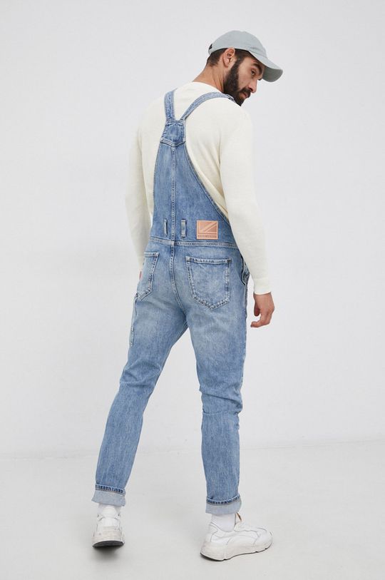 Pepe Jeans Ogrodniczki jeansowe Dougie Taper 99 % Bawełna, 1 % Elastan