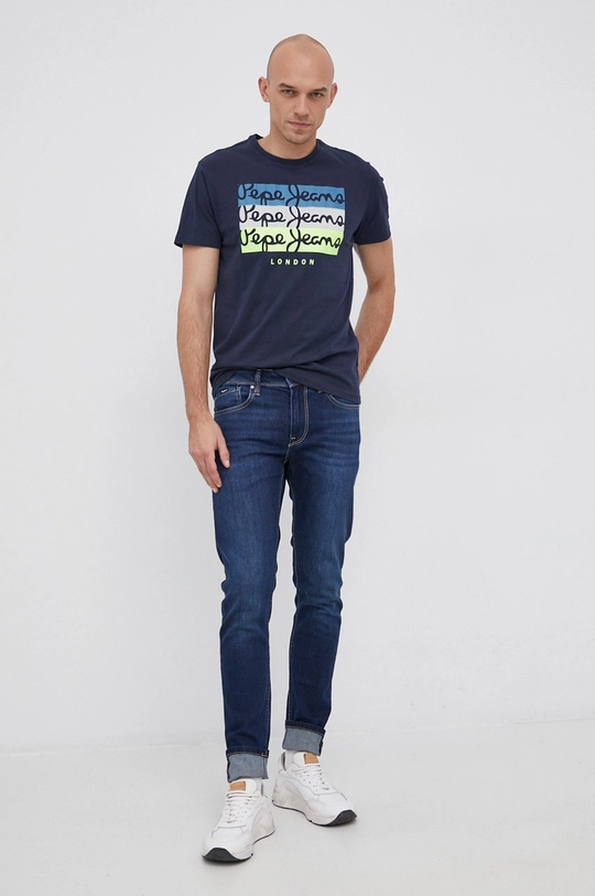 Rifle Pepe Jeans Finsbury tmavomodrá