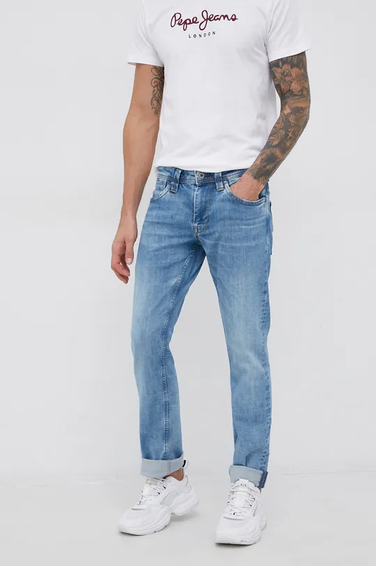 μπλε Τζιν παντελόνι Pepe Jeans CASH Ανδρικά