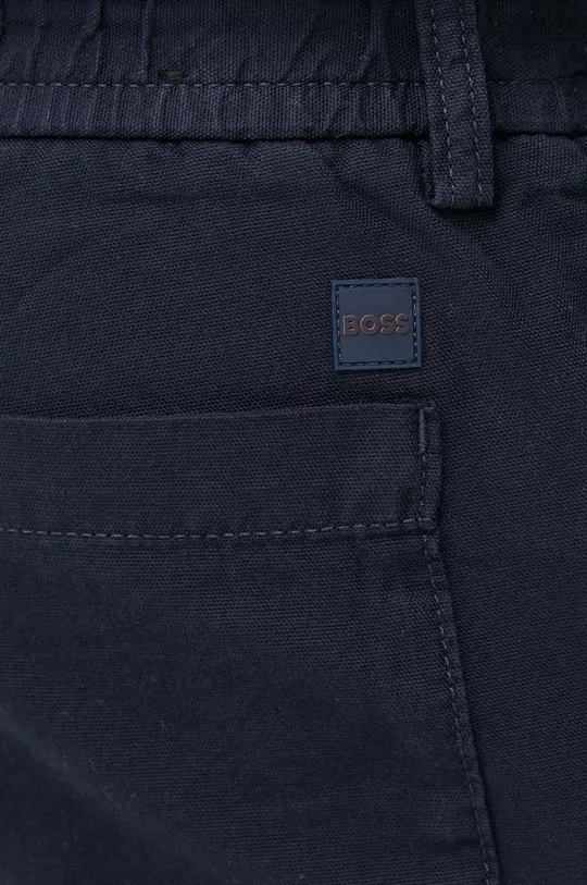 σκούρο μπλε Βαμβακερό παντελόνι BOSS Boss Casual