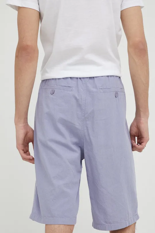 Kratke hlače s dodatkom lana Lee Relaxed Drawstring S Misty Lilac  75% Pamuk, 25% Lan