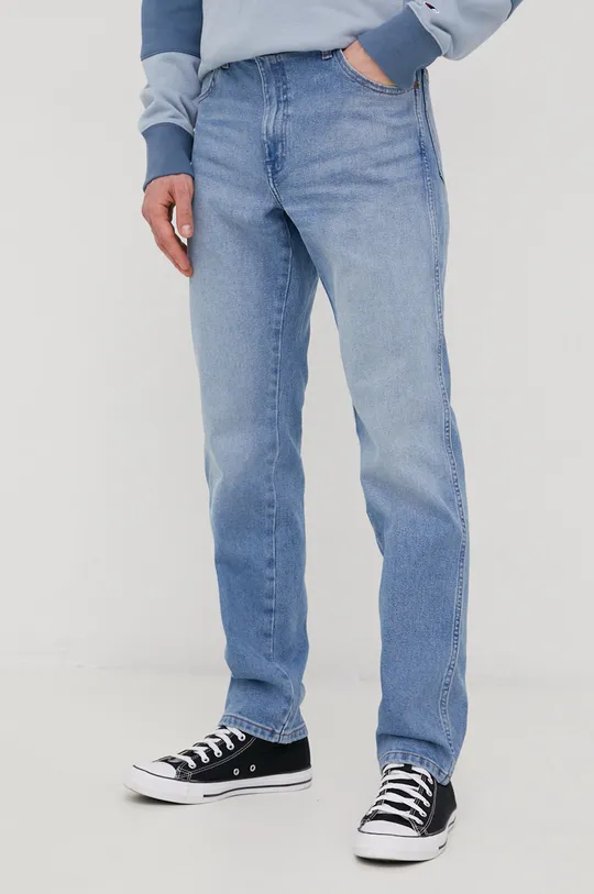 niebieski Wrangler jeansy TEXAS TAPER BLUE BOSS Męski