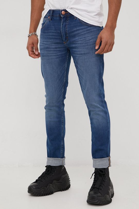 niebieski Wrangler jeansy LARSTON VISUAL BLUE Męski