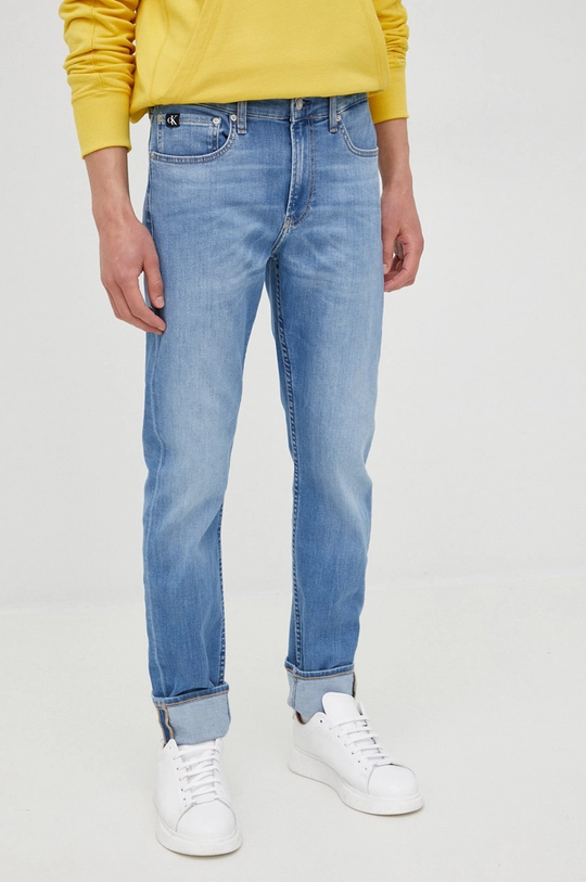 niebieski Calvin Klein Jeans jeansy J30J320466.PPYY Męski