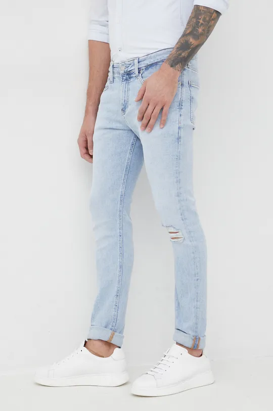 niebieski Calvin Klein Jeans jeansy J30J320468.PPYY Męski
