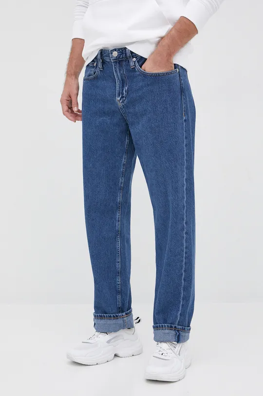 niebieski Calvin Klein Jeans jeansy 90s J30J320447.PPYY Męski