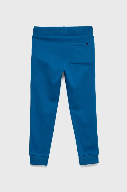Detské bavlnené nohavice Tommy Hilfiger modrá