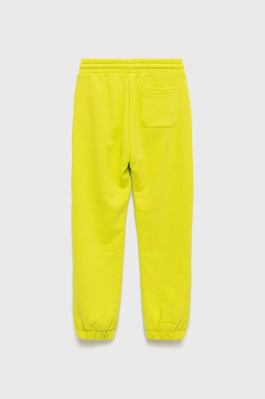 Detské tepláky Calvin Klein Jeans žlto-zelená